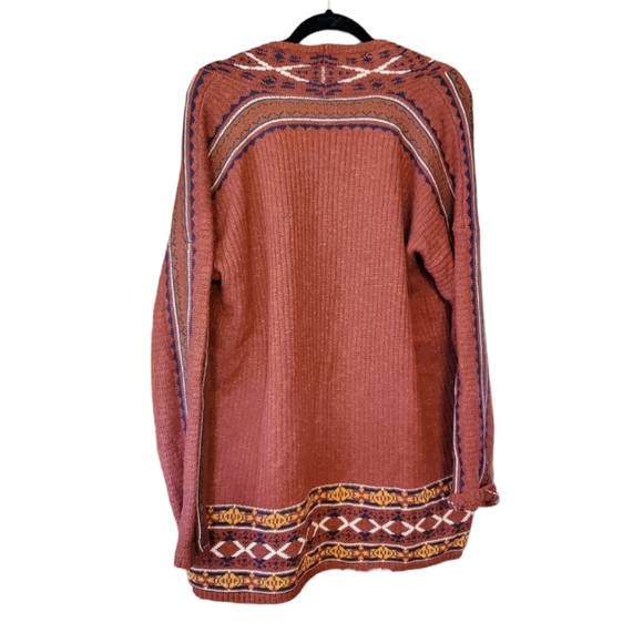 Lucky Brand Aztecan Cardigan L - Picture 7 of 9
